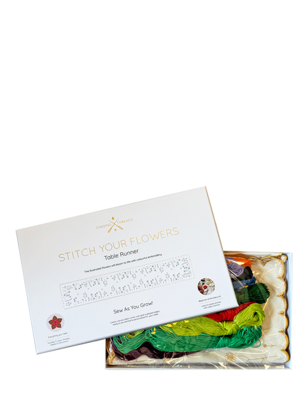 Chasing Threads Floral Table Runner Kit - view 2, Multi