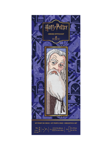 DMC Harry Potter Dumbledore Bookmark Cross Stitch Kit, Multi