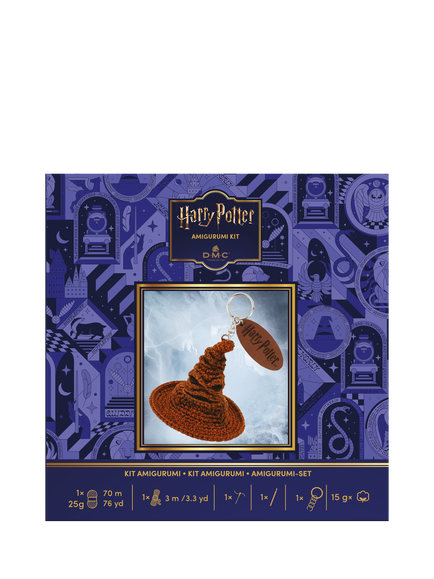 DMC Harry Potter Sorting Hat Amigurumi Keyring Kit, Multi