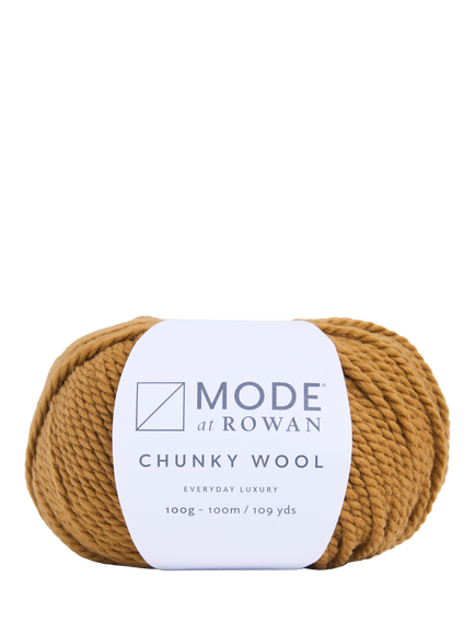 MODE at Rowan Chunky Wool Pure Wool Knitting Yarn, 100g, Golden Brown