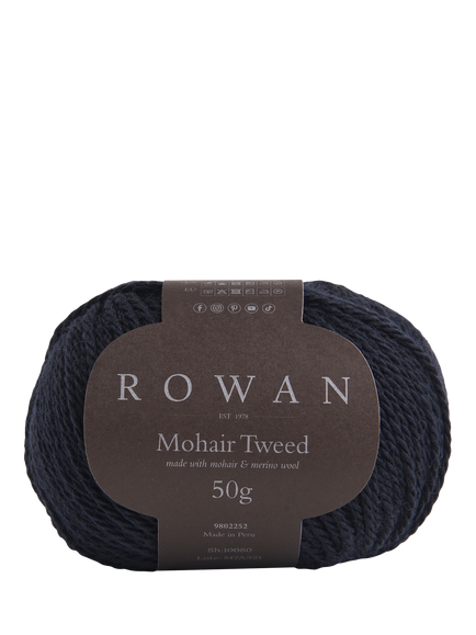 Rowan Mohair Tweed DK Knitting Yarn, 50g, Midnight