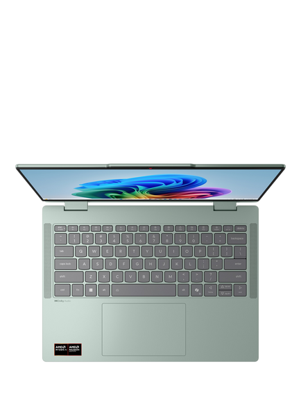 Lenovo IdeaPad 5 Convertible Laptop, Ryzen AI 5 Processor, 16GB RAM, 512GB SSD, 14” WUXGA OLED Touchscreen, Breeze Moss - view 2, Breeze Moss