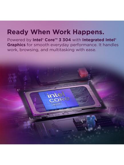 Lenovo IdeaPad Slim 3 Laptop, Intel Core 3 Processor, 8GB RAM, 256GB SSD, 14" WUXGA, Luna Grey - view 2, Luna Grey