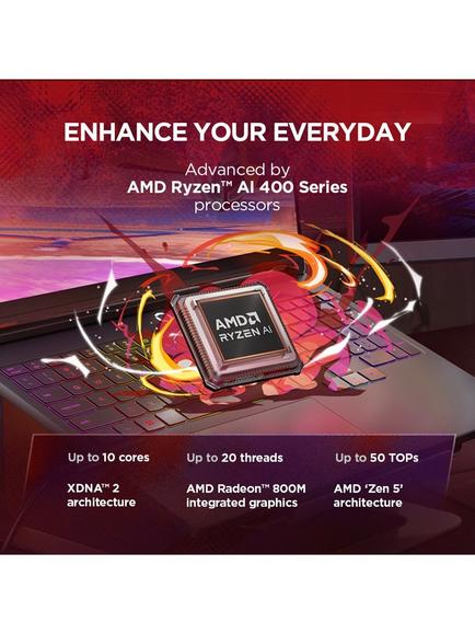 Lenovo Legion 5 15AGP11 Gaming Laptop, AMD Ryzen AI 7 Processor, 16GB RAM, 512GB SSD, NVIDIA GeForce RTX 5050, 15.3" WQXGA, Eclipse Black - view 2, Eclipse Black