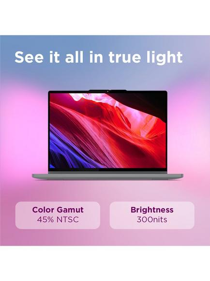 Lenovo Chromebook Plus 83LN002GUK Convertible Laptop, Intel Core 3 Processor, 8GB, 128GB, 14” WUXGA Touchscreen, Luna Grey - view 2, Luna Grey