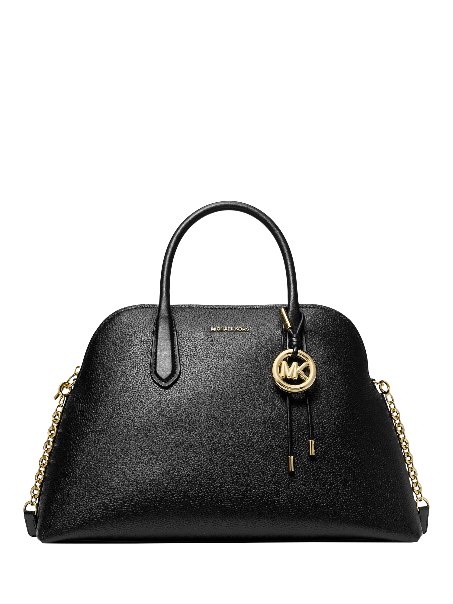 Michael Kors Freddie Large Dome Satchel Bag, Black