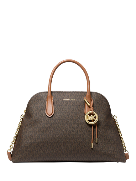 Michael Kors Freddie Large Dome Satchel Bag, Brn/Acorn, Brn/Acorn
