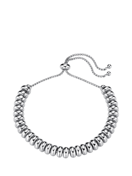 Orelia Metal Nugget Adjustable Slider Bracelet, Silver, Silver