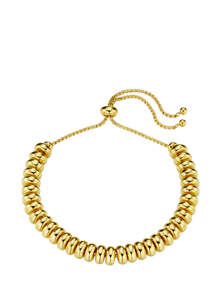 Orelia Metal Nugget Adjustable Slider Bracelet, Gold, Pale Gold