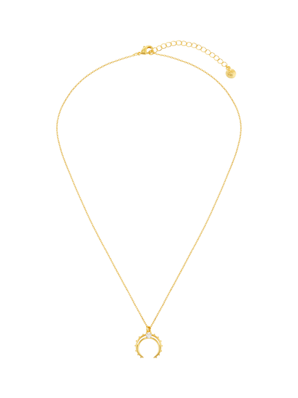 Orelia Desert Moon Horseshoe Necklace, Gold - view 2, Pale Gold