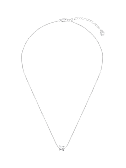 Orelia LUXE Waterproof Polished Cross Chain Necklace, Silver - view 2, Silver