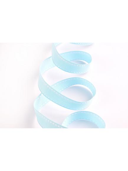 John Lewis Grosgrain Stitched Edge Ribbon L3m x W16mm - view 2, Blue