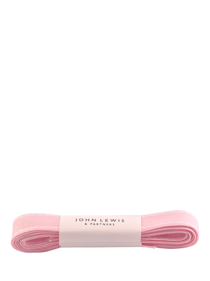 John Lewis Grosgrain Stitched Edge Ribbon L3m x W16mm, Pink