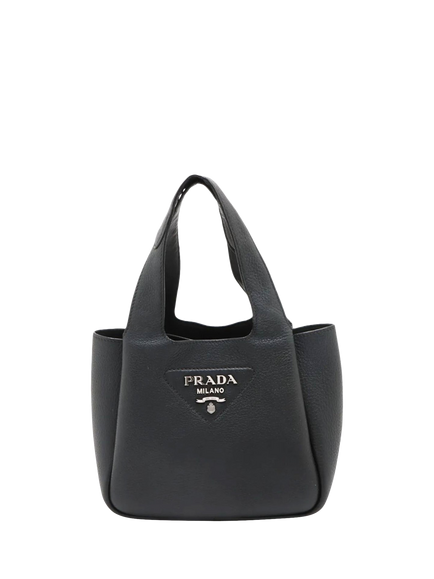 Pre-loved Prada Vitello Daino Leather Mini Bag, Black, Black