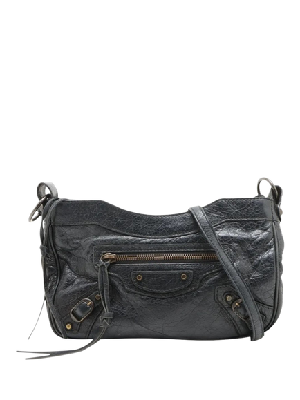Pre-loved Balenciaga The Hip Leather Shoulder Bag, Black, Black