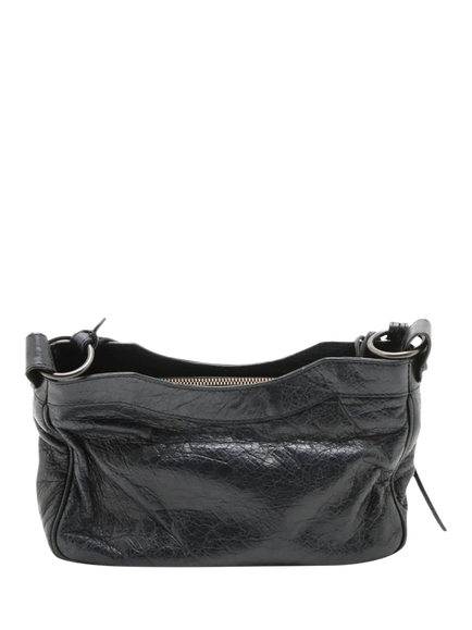 Pre-loved Balenciaga The Hip Leather Shoulder Bag, Black - view 2, Black