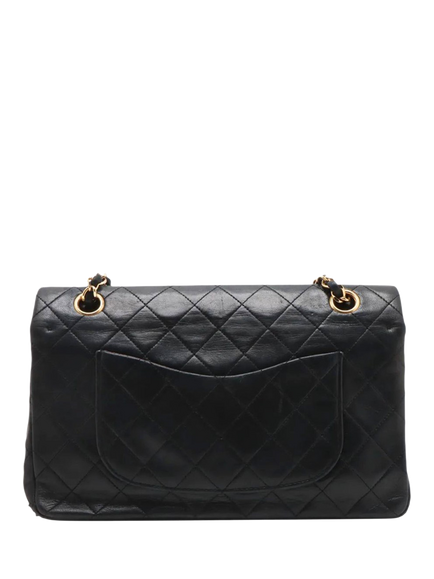 Pre-loved CHANEL Vintage 1989 Medium Lambskin Classic Double Flap Bag, Black - view 2, Black