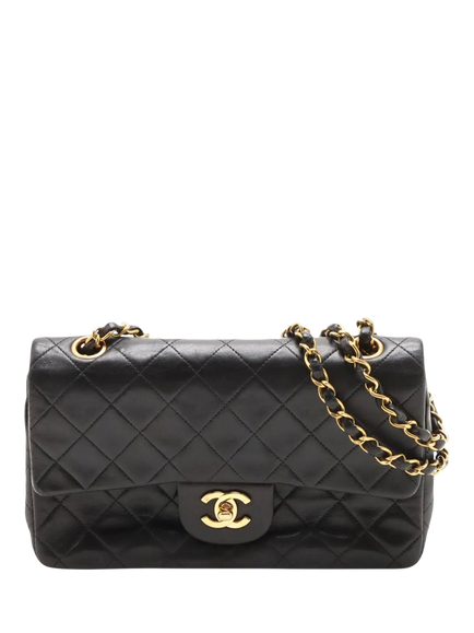 Pre-loved CHANEL Vintage 1994 Small Lambskin Classic Double Flap Bag, Black, Black