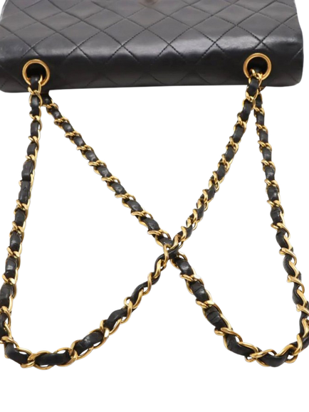 Pre-loved CHANEL Vintage 1994 Small Lambskin Classic Double Flap Bag, Black - view 2, Black