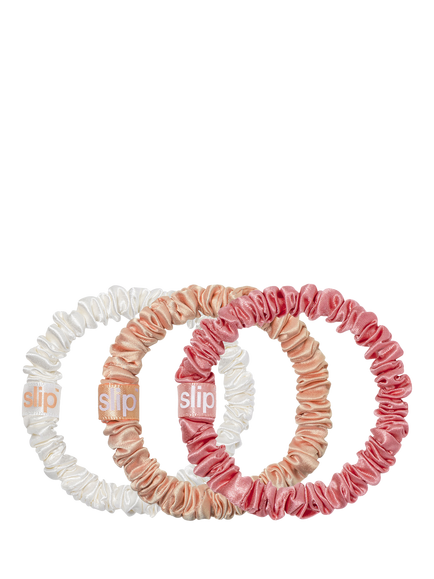 Slip® Noelle Pure Silk Scrunchies Cracker Set - view 2, White/Peach/Blush