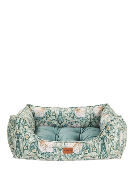 Morris & Co Pimpernel Print Square Pet Bed, Green