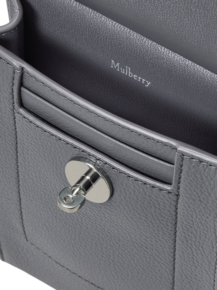Mulberry Mini Antony Crossbody Pouch, Foggy Grey - view 2, Foggy Grey