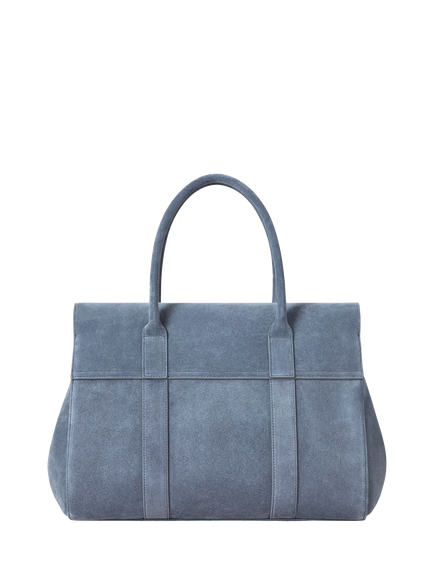 Mulberry Bayswater Suede Shoulder Bag, Foggy Grey - view 2, Foggy Grey