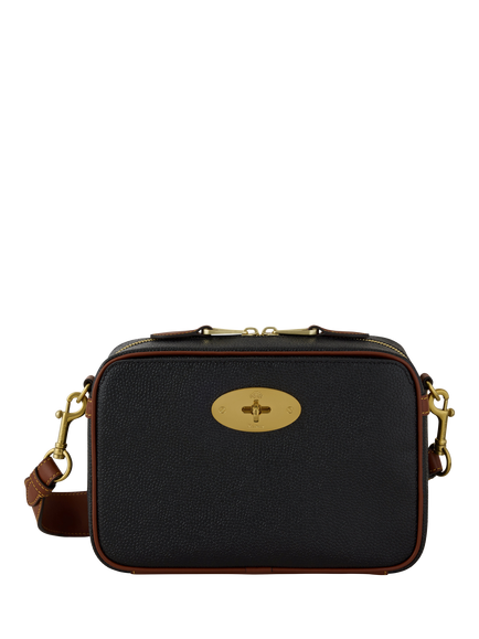Mulberry Darley Camera Bag, Black, Black & Cognac
