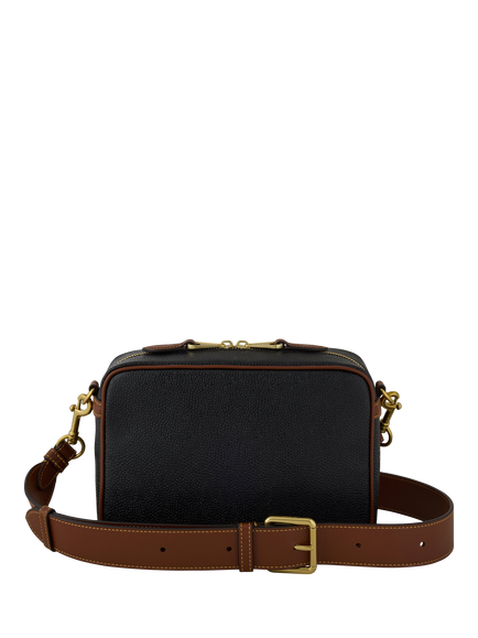 Mulberry Darley Camera Bag, Black - view 2, Black & Cognac