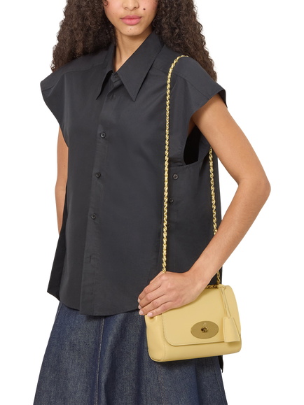 Mulberry Lily Leather Shoulder Bag, Butter - view 2, Butter