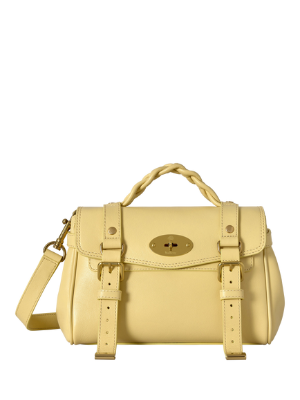 Mulberry Mini  Alexa Supple Leather Shoulder Bag, Butter, Butter