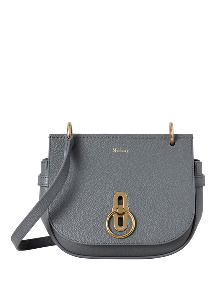Mulberry Small Amberley Crossbody Satchel Bag, Foggy Grey, Foggy Grey
