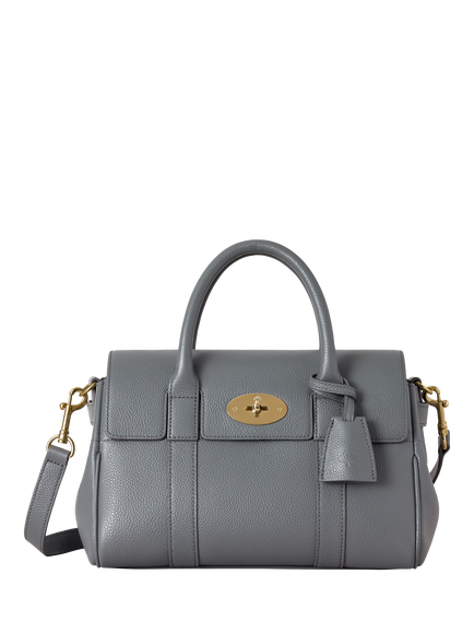 Mulberry Small Bayswater Satchel Bag, Foggy Grey, Foggy Grey
