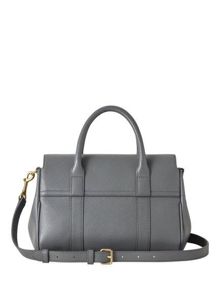 Mulberry Small Bayswater Satchel Bag, Foggy Grey - view 2, Foggy Grey