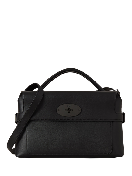 Mulberry Small Stevie Top Handle Bag, Black, Black