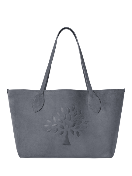 Mulberry Small Suede Tree Tote Bag, Foggy Grey, Foggy Grey