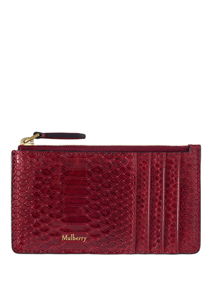 Mulberry Zipped Long Card Holder, Apple Red, Apple Red