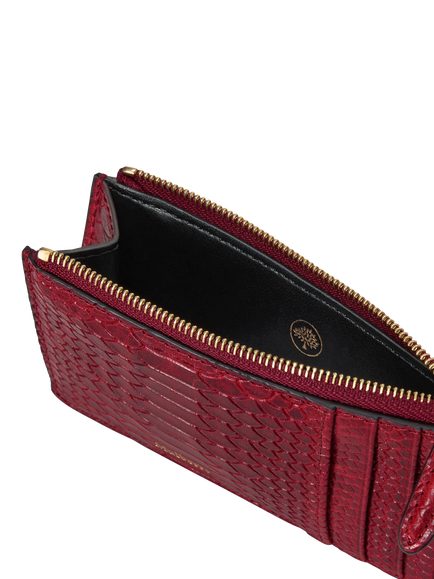 Mulberry Zipped Long Card Holder, Apple Red - view 2, Apple Red