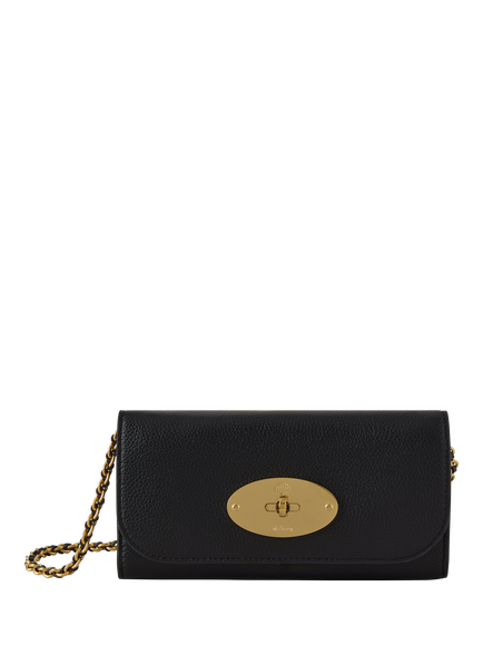 Mulberry Lily Chain Phone Wallet, Black, Black