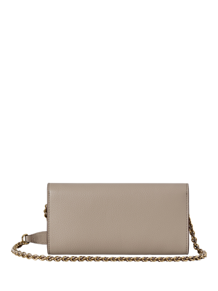 Mulberry Lily Chain Phone Wallet, Cashmere Taupe - view 2, Cashmere Taupe