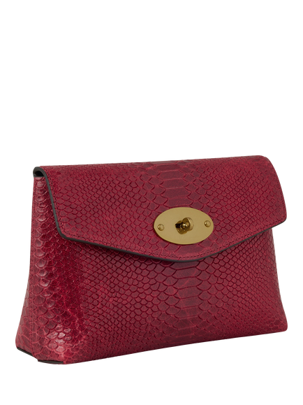 Mulberry Darley Cosmetic Pouch, Apple Red - view 2, Apple Red