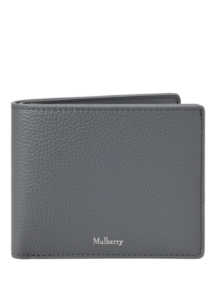 Mulberry Leather 8 Card Wallet, Foggy Grey, Foggy Grey