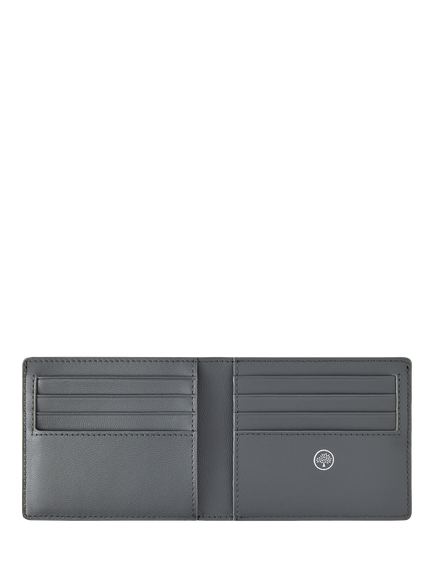 Mulberry Leather 8 Card Wallet, Foggy Grey - view 2, Foggy Grey