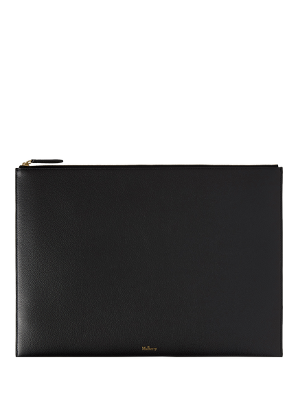 Mulberry Large Zipped Flat Pouch, Black, Black