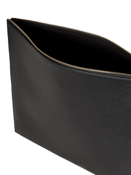 Mulberry Large Zipped Flat Pouch, Black - view 2, Black