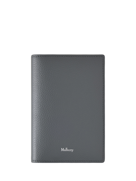 Mulberry Leather Passport Cover, Foggy Grey, Foggy Grey
