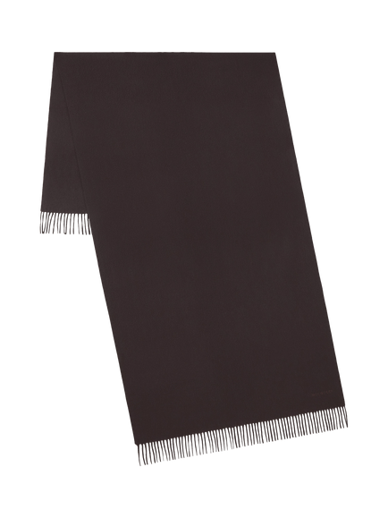 Mulberry Solid Pure Merino Wool Scarf, Ebony, Ebony