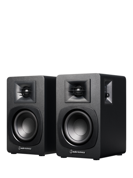 Audio-Technica AT-SP3X Bookshelf Wireless Bluetooth Speakers, Black, Black