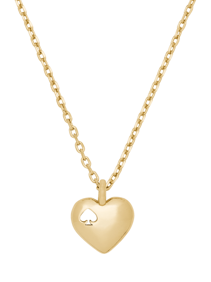 kate spade new york Heart Spade Pendant Necklace, Gold - view 2, Gold