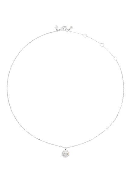 kate spade new york Octagon Stone Pendant Necklace, Clear/Silver, Clear/Silver